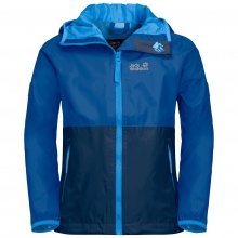 Jack Wolfskin Rain Jacket Rainy (wind and waterproof) coastal blue Kids